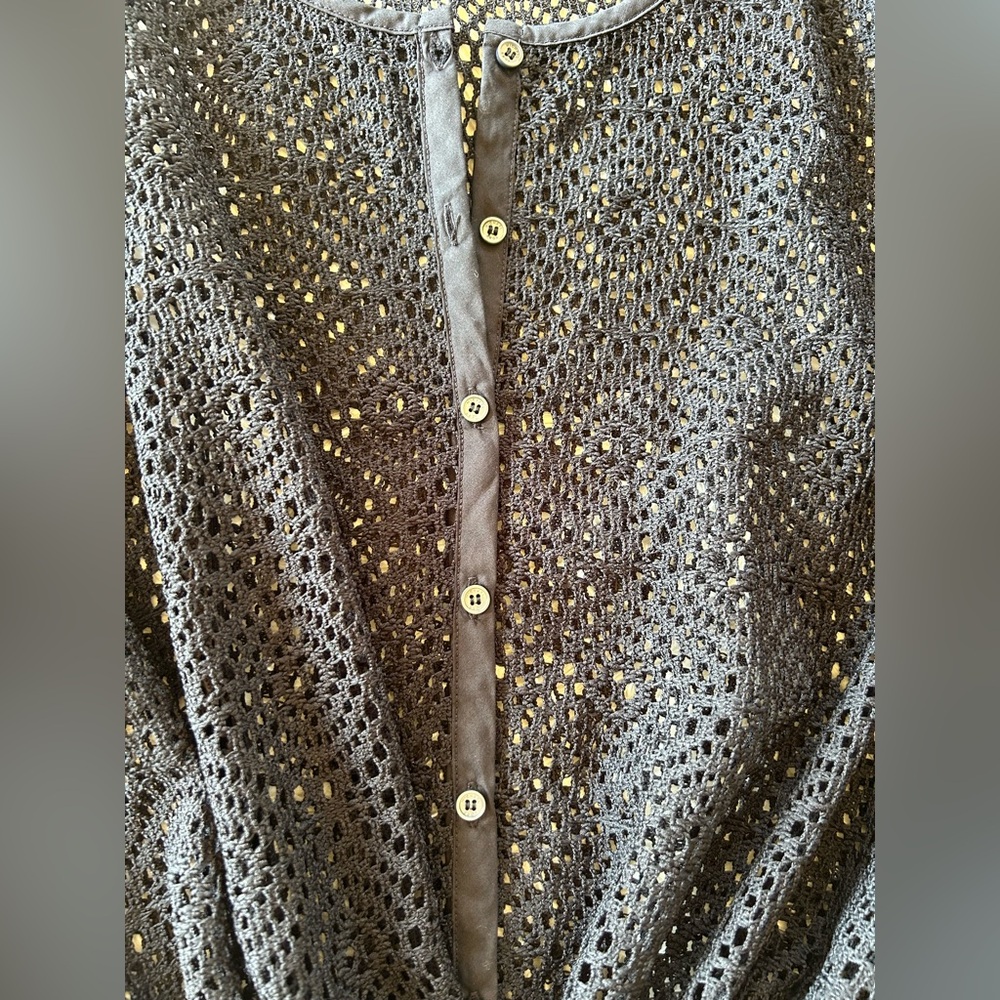 MICHAEL Michael Kors | Black Mesh Top - Picture 3 of 6